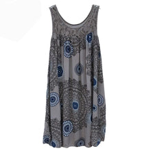 Load image into Gallery viewer, sleeveless camisole dress lace print swing loose long skirt plus size