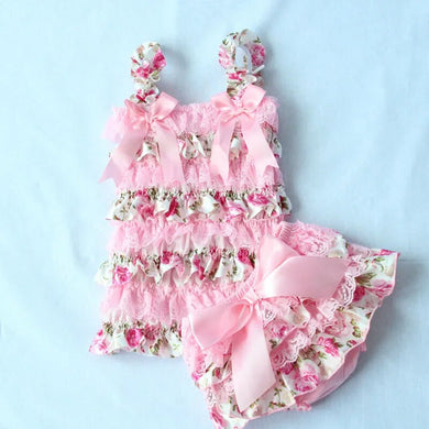 2Pcs Summer Baby Romper and Bummies Shorts Bloomers Shorts 3-24 months