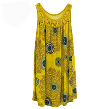 Load image into Gallery viewer, sleeveless camisole dress lace print swing loose long skirt plus size