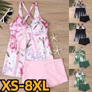Two Piece High Waisted Tankini Sets up to size 8XL