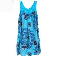 Load image into Gallery viewer, sleeveless camisole dress lace print swing loose long skirt plus size