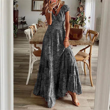 Load image into Gallery viewer, Loose Floral Vintage Ruffle Party Elegant Maxi up to 5XL