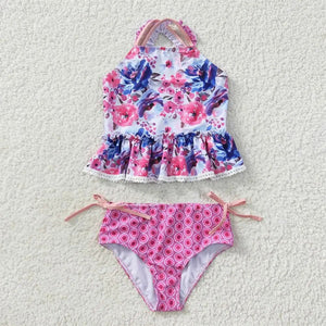 Baby Girl Bathing Suit Bikini Floral Swimsuit  Bummie Shorts