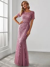 Load image into Gallery viewer, Elegant Evening Dress Long O-Neck Hip Wrap High Waist***True to Size