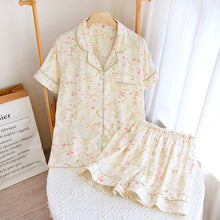 Load image into Gallery viewer, summer pajamas short-sleeved shorts large floral print