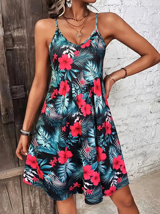 V-Neck Spaghetti Strap Dress Camisole Style