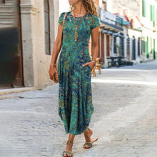 Load image into Gallery viewer, Loose Boho Vintage Maxi Dress With Pockets ***Order 1 size up for best fit.  2 Sizes for loose fit.