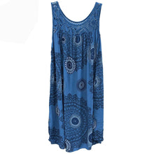 Load image into Gallery viewer, sleeveless camisole dress lace print swing loose long skirt plus size