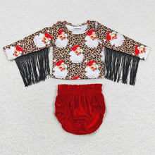 Load image into Gallery viewer, Baby Girl Christmas Tassel Long Sleeve T-shirts and Bummies Outfit