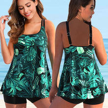 Load image into Gallery viewer, Two Piece Swimsuit Tankini with Boy Short Bottoms