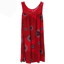 Load image into Gallery viewer, sleeveless camisole dress lace print swing loose long skirt plus size
