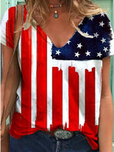 Load image into Gallery viewer, T Shirt USA Flag Print