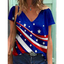 Load image into Gallery viewer, T Shirt USA Flag Print