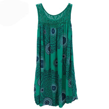 Load image into Gallery viewer, sleeveless camisole dress lace print swing loose long skirt plus size