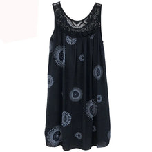 Load image into Gallery viewer, sleeveless camisole dress lace print swing loose long skirt plus size