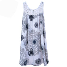 Load image into Gallery viewer, sleeveless camisole dress lace print swing loose long skirt plus size