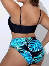 Load image into Gallery viewer, 3 Pieces High Waist Bikini with Cover-Up.  Plus Size XL-4XL True to Size