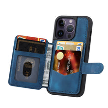 Load image into Gallery viewer, Business Wallet RFID Cards Solt Phone Case For iPhone 14 Pro Max 14Pro 13 12 11 Wallet Card Holder Shockproof Slim Flip Cover
