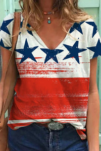 T Shirt USA Flag Print