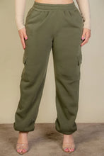 Load image into Gallery viewer, Plus Size Side Pocket Drawstring Waist Sweatpants