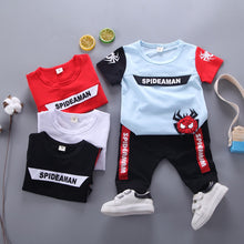 Load image into Gallery viewer, Baby Boy Cartoon Print Cotton Short Sleeve Two Piece Set